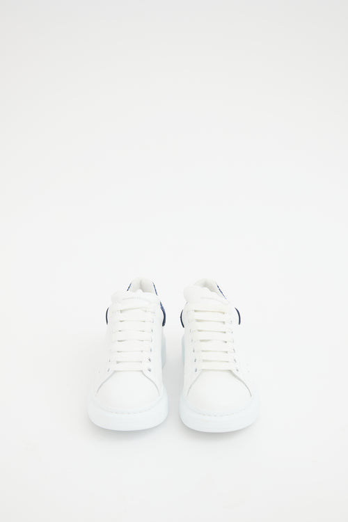 Alexander McQueen White & Blue Larry Sneaker