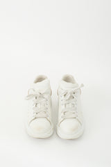Alexander McQueen White & Bronze Leather Oversized Sneaker