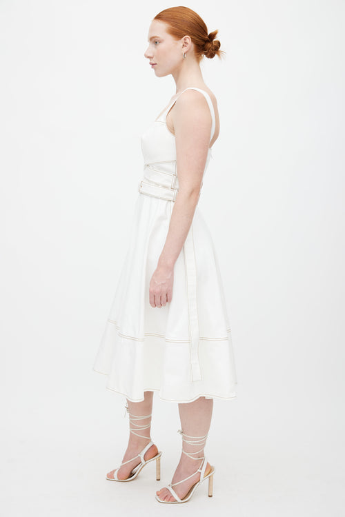 Alexander McQueen White Denim 50s Dress