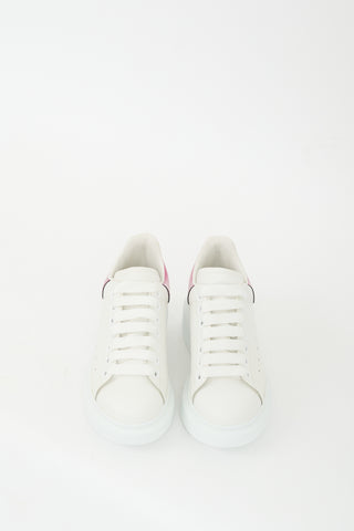 Alexander McQueen White & Pink Leather Oversized Sneaker