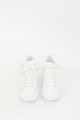 Alexander McQueen White & Silver Leather Oversized Sneaker