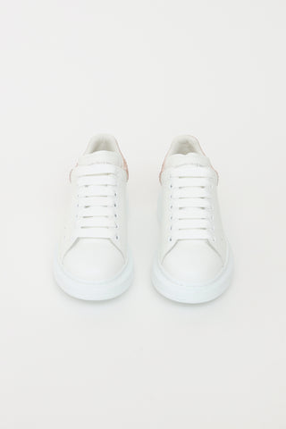 Alexander McQueen White & Pink Embelished Larry Sneakers
