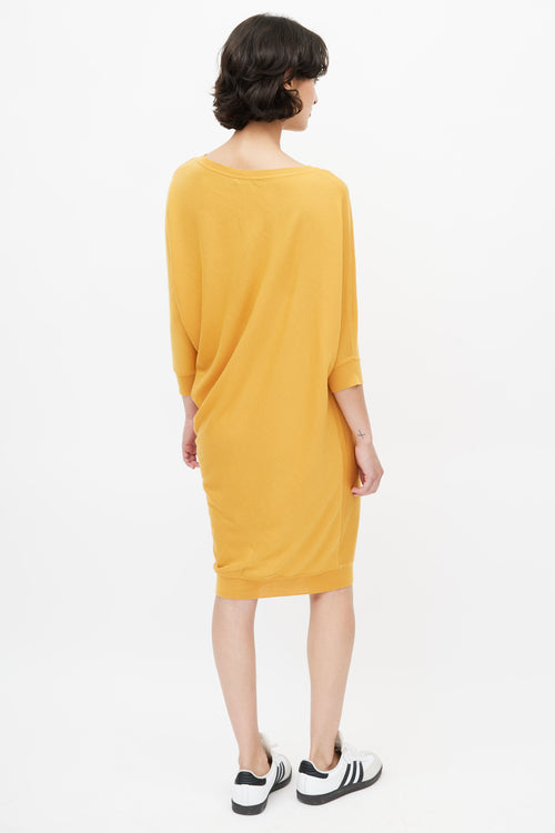 Alexander McQueen Yellow Wool Knit Dress