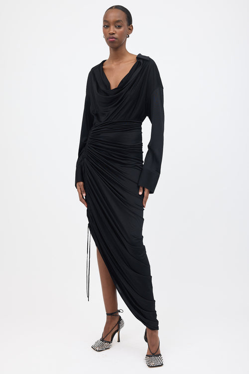 Alexander Wang Asymmetric Cowl Neck Dress