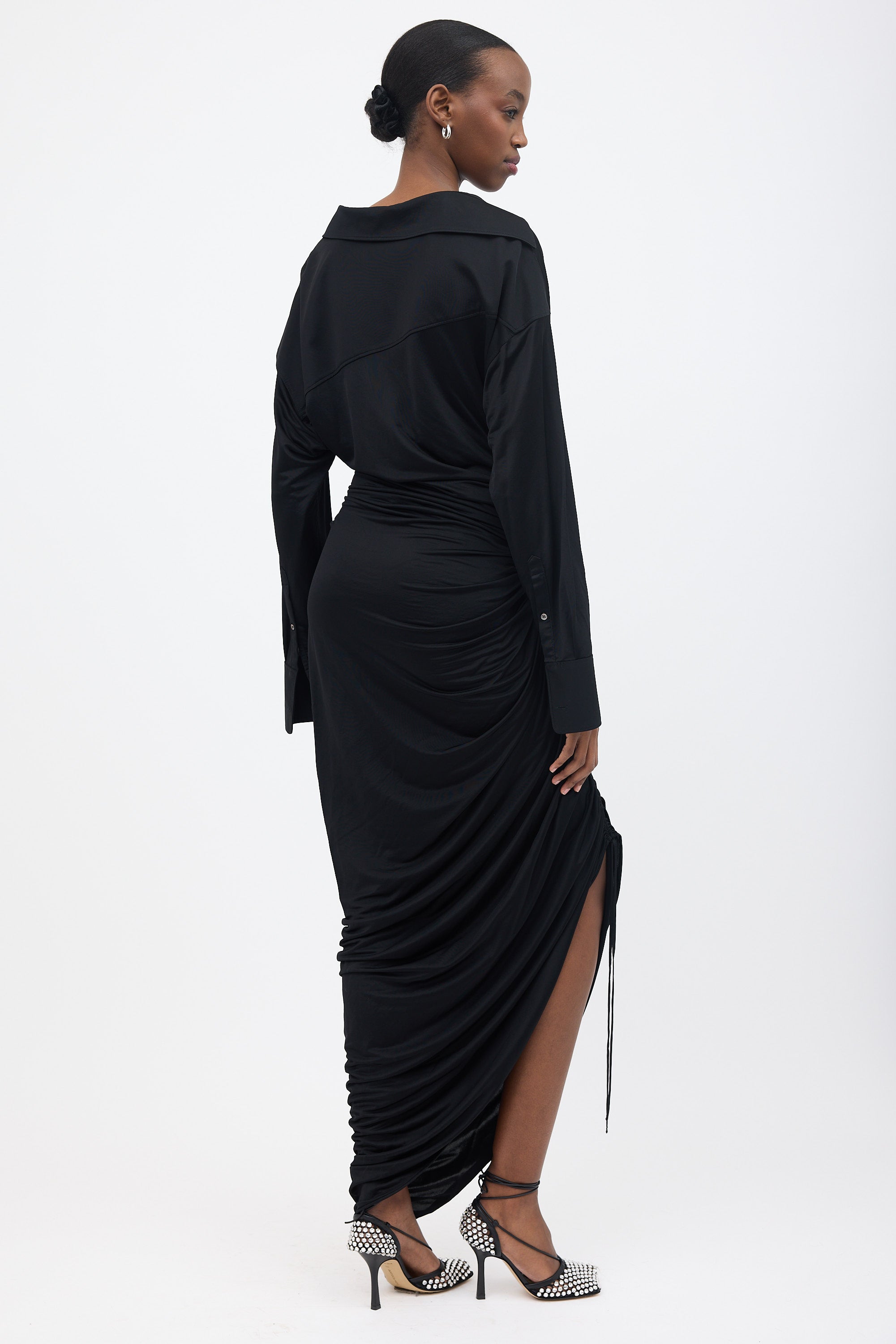 alexander wang asymmetrical dress Asymmetric Long-sleeve Dress by Alexander Wang