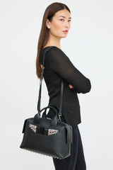 Alexander Wang Black & Beige Leather Rogue Bag