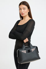 Alexander Wang Black & Beige Leather Rogue Bag