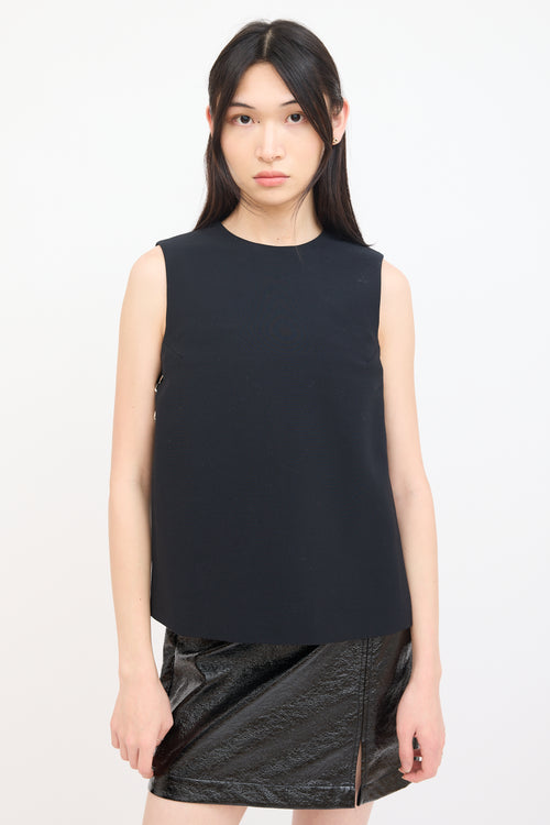 Alexander Wang Black Embellished Sleeveless Top