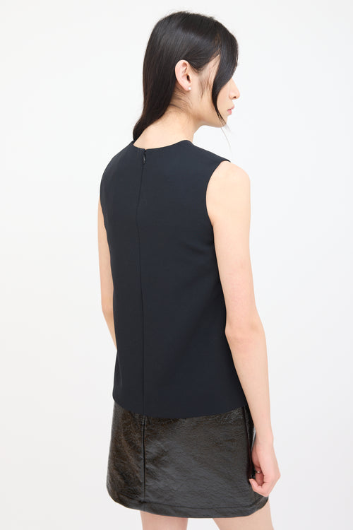 Alexander Wang Black Embellished Sleeveless Top