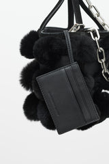 Alexander Wang Black Leather & Fur Roxy Bucket Bag