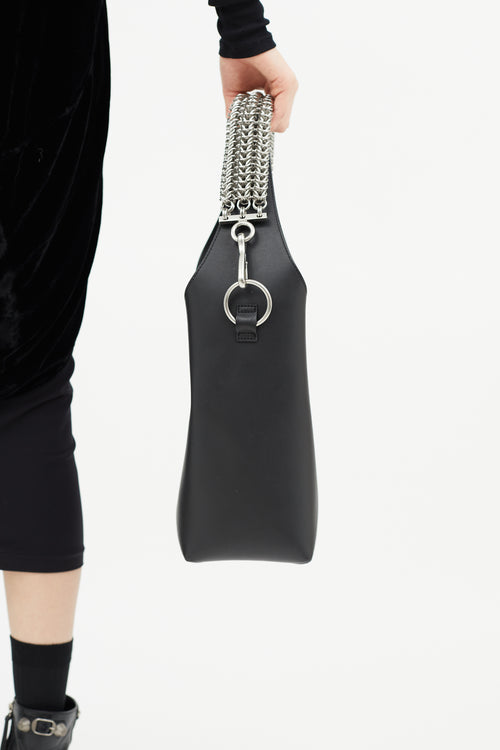 Alexander Wang Black Leather Genesis Box Chain Shoulder Bag