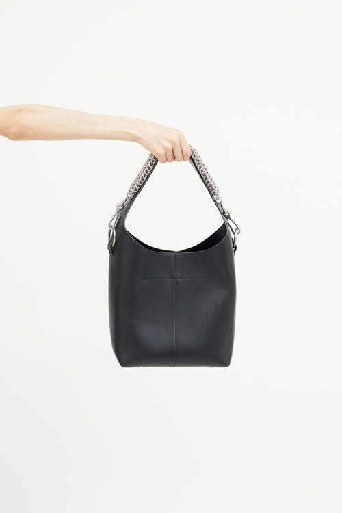 Alexander Wang Black Leather Genesis Box Chain Shoulder Bag