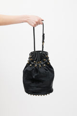 Alexander Wang // Black Leather & Hair Diego Bucket Bag – VSP