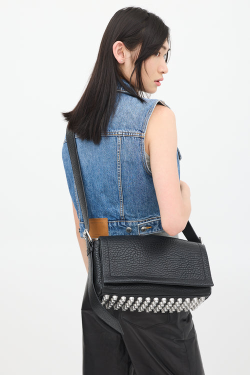 Alexander Wang Black Leather Rico Flap Bag