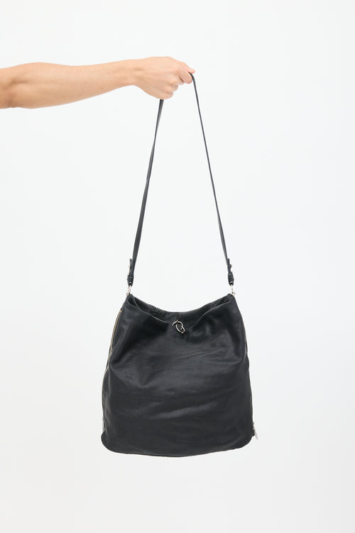 Alexander Wang Black Leather Zip Bag