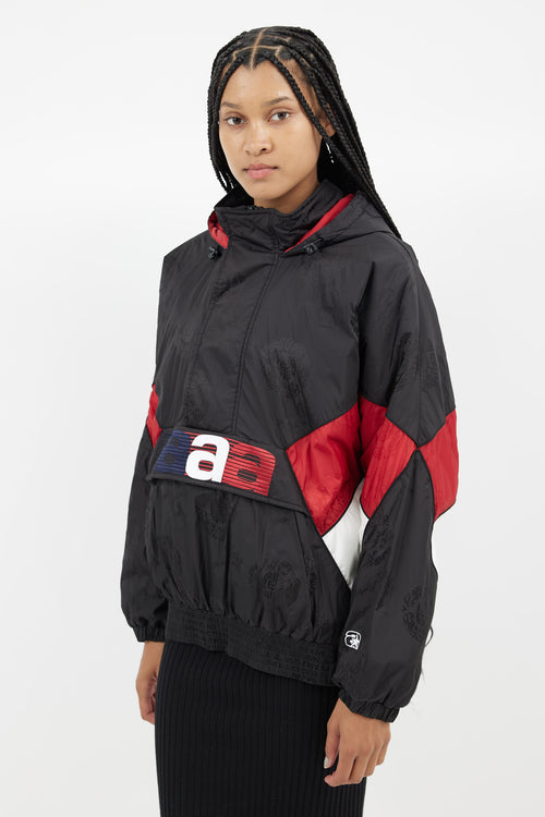 Alexander Wang Black & Multi Padded Half Zip Jacket