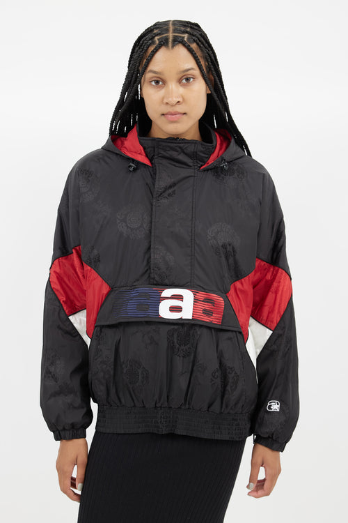Alexander Wang Black & Multi Padded Half Zip Jacket