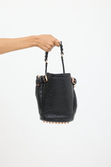 Alexander Wang Black & Pink Leather Rocco Bucket Bag