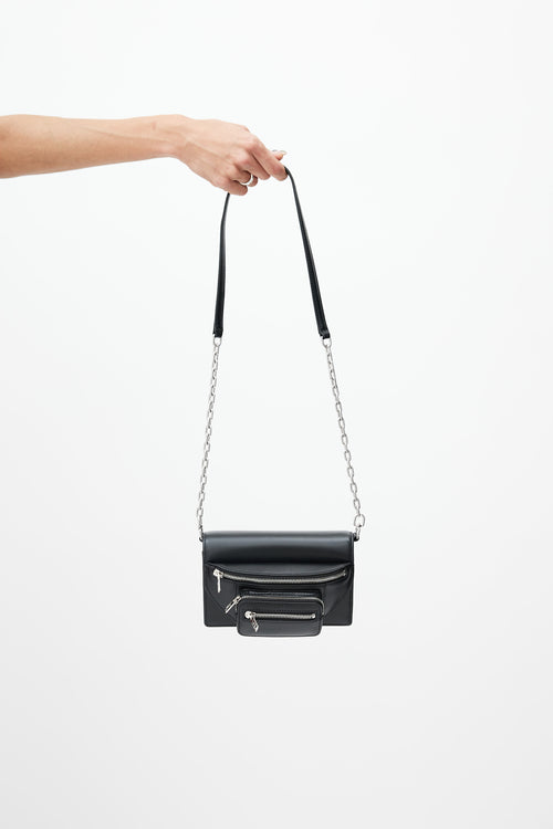 Alexander Wang Black & Silver Attica Bag