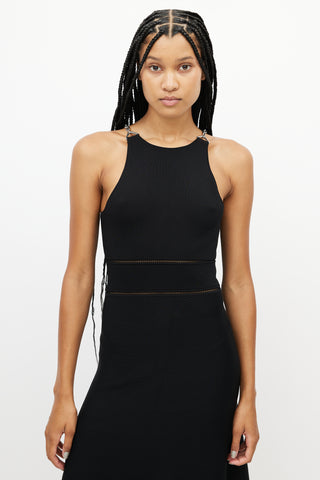 Alexander Wang Black & Silver Chain Dress