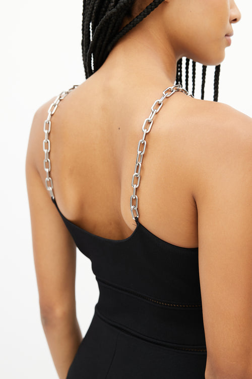 Alexander Wang Black & Silver Chain Dress