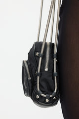 Alexander Wang Black & Silver Nylon Brenda Bag