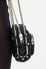 Alexander Wang Black & Silver Nylon Brenda Bag
