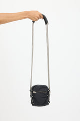 Alexander Wang Black & Silver Nylon Brenda Bag