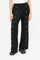 Alexander Wang Black & Silver Snap Trouser