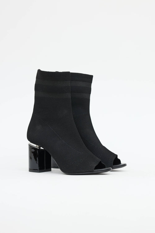 Alexander Wang Peep Toe Sock Boot