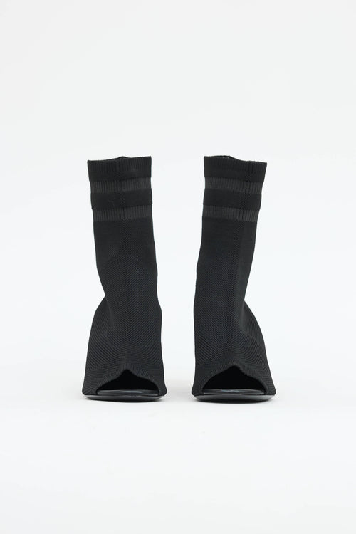 Alexander Wang Peep Toe Sock Boot