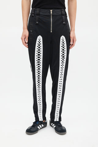 Alexander Wang Black & White Mesh Lace Trouser