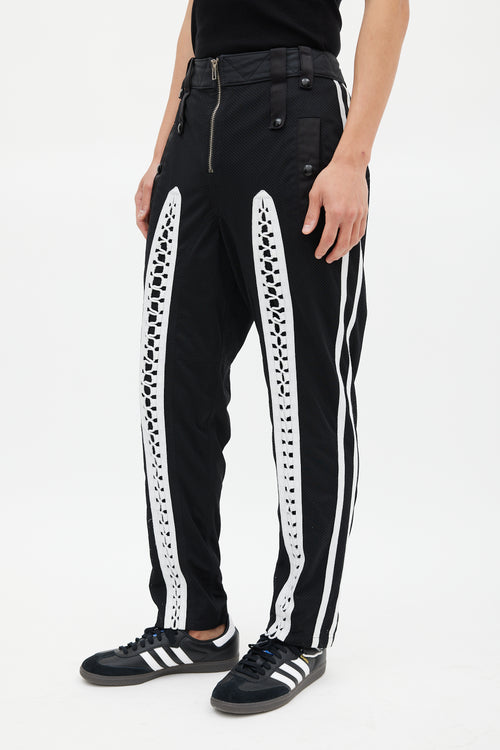 Alexander Wang Black & White Mesh Lace Trouser