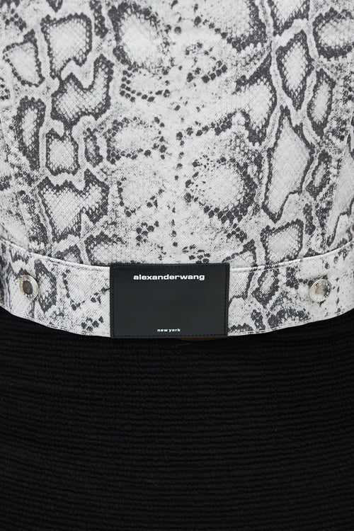Alexander Wang Black & White Print Sleeveless Vest
