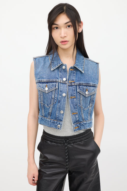 Alexander Wang Blue Denim Vest