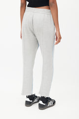 Alexander Wang Blue & Grey Sweatpant Ride Clash Jeans