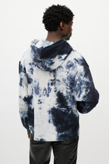 Alexander Wang Blue & White Tie Dye Classic Black Hoodie