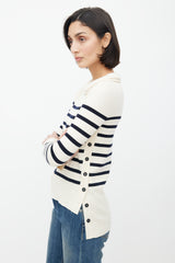 Alexander McQueen Cream & Black Stripe Sweater