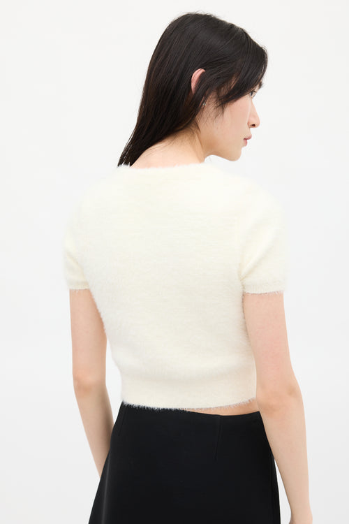 Alexander Wang Cream Knotted Jewel Sweater