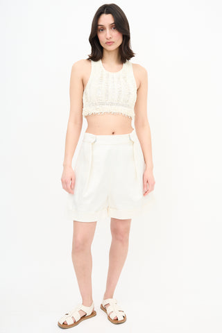 Alexander Wang Crochet Fringe Crop Top