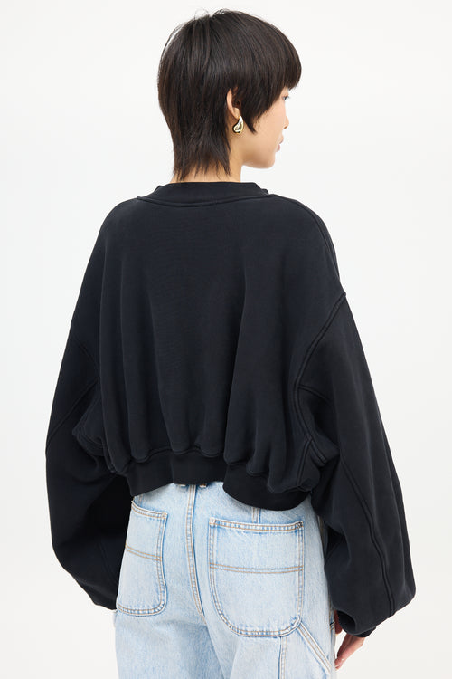 Alexander Wang Cropped V-Neck Sweatshirt