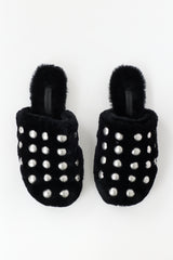 Alexander Wang Fur Embellished Amelia Mule