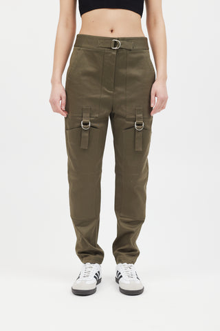 Alexander Wang Green & Silver Belt Cargo Pant
