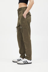 Alexander Wang Green & Silver Belt Cargo Pant