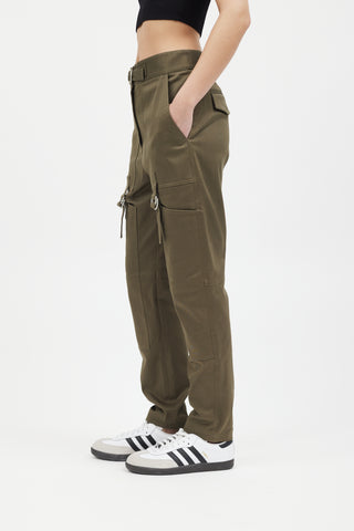 Alexander Wang Green & Silver Belt Cargo Pant