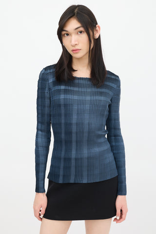 Alexander Wang Blue Pleated Top