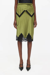 Alexander Wang Silk Fold Over Slip Skirt