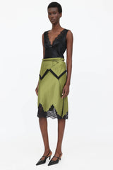Alexander Wang Silk Fold Over Slip Skirt