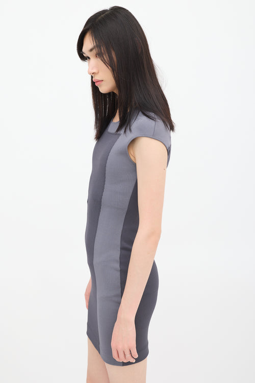 Alexander Wang Grey Ribbed Knit Dress