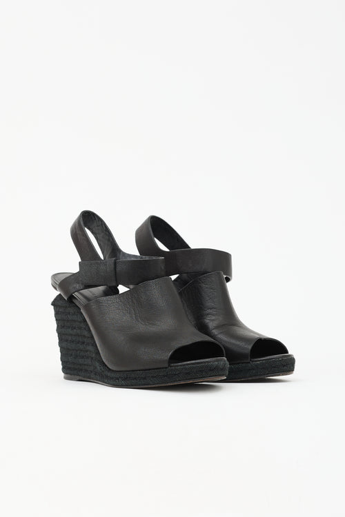 Alexander Wang Leather Espadrille Wedge Heel